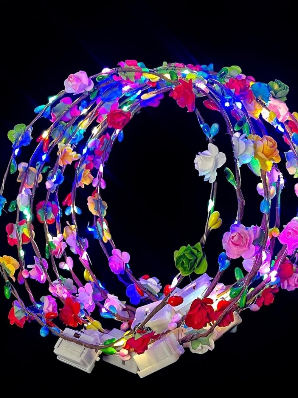 20 Pcs LED Flower Crowns Headbands,flower crowns,flower crowns for women,diadema